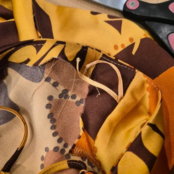 House of Harlow 1960 Ruched Side Satin Slip Coastal Maxi Dress Foliage Print M - Picture 14 of 14